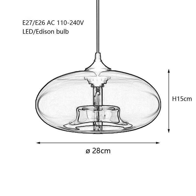 Nordic Modern Hanging 7 Color Glass Pendant Light