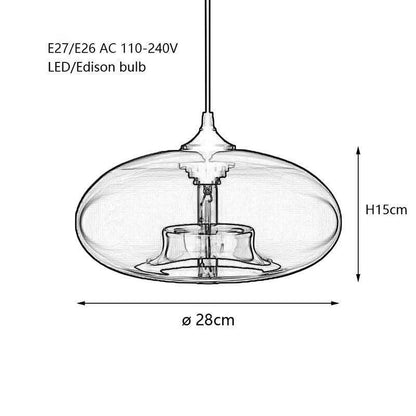 Nordic Modern Hanging 7 Color Glass Pendant Light