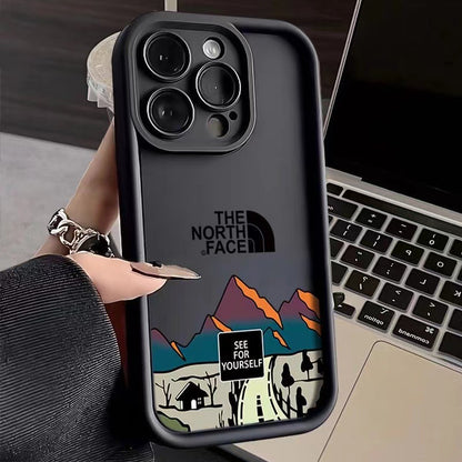For IPhone 16 15 14 Mountain peak Road Phone Case13 12 11 Pro Max XR XS 7 8 15 16 Plus Fashion Soft Shockproof Back Matte Cover