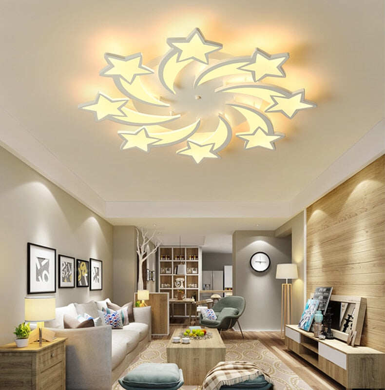 LEDs Chandelier Modern stars For Living Room Bedroom remote/APP support Home design chandelier  model   ICFW1913
