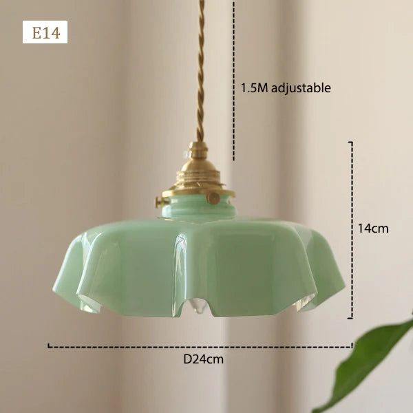 American retro French glass small chandelier Japanese floating window bar restaurant balcony bedroom bedside lamp