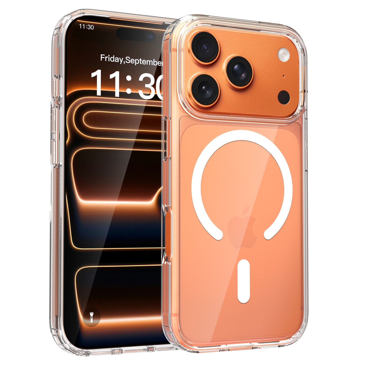 IPhone 17 Pro Max Magnetic Shockproof Transparent Case IPhone 17 Air Magnetic Case with Buttons