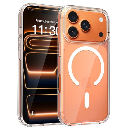 IPhone 17 Pro Max Magnetic Shockproof Transparent Case IPhone 17 Air Magnetic Case with Buttons