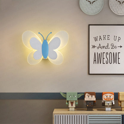 Butterfly Girl Room Lamp Creative Cartoon Children Energy-saving Boy Lamp Wall Lamp