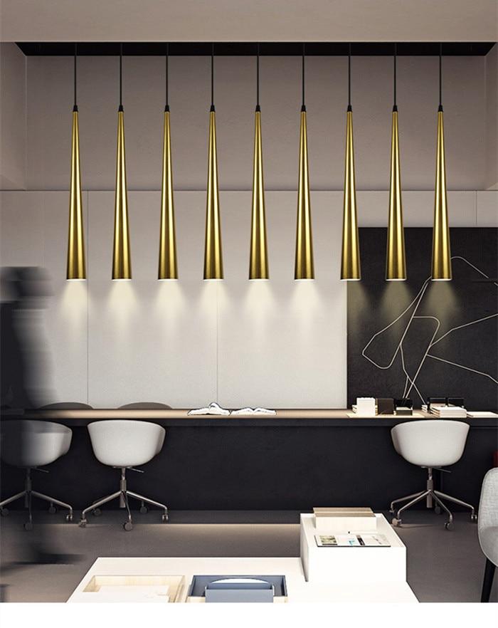 Dimmable  COB Cone LED Modern Pendant Light  Aluminum&Metal Home7w /12w Hang Lamp Dining/Living Room Bar Cafe Droplight Fixture