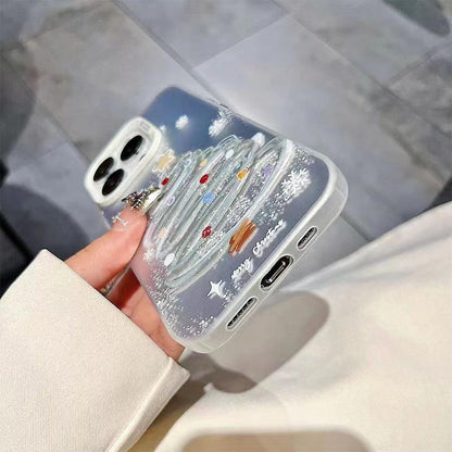 Christmas Tree Acrylic PhoneCase for IPhone 16 15Pro Max 11 12 13Mini 14Pro XS XR 7 8 Plus Shockproof Screen Protector Shell