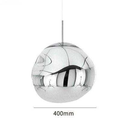 Modern 30/40cm Red Silver Gold Melt Glass Pendant Lamp Lava Irregular Creative Designer Hang Lamp For Living Room Bedroom