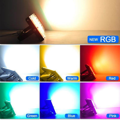 2pcs LED Flood Light 50W RGB Led Floodlight Remote control COB chip LED street Lamp ACwaterproof IP65 outdoor Lighting