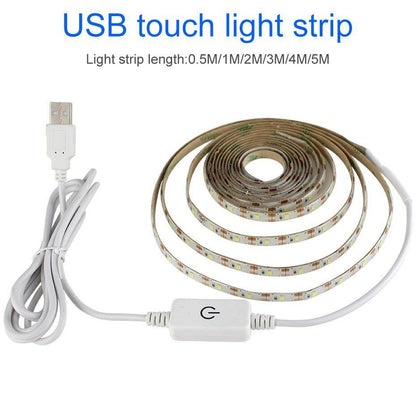 1 - 5M Super Bright SMD2835 Dimmable Led  tape Dimmable Touch Sensor  Cool white/ warm white  DC USB  Strip Flexible light D4