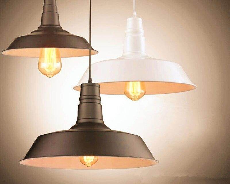 Industrial Vintage Pendant Loft Lampshade Ceiling Light Chandelier Lamp Fixtures E27