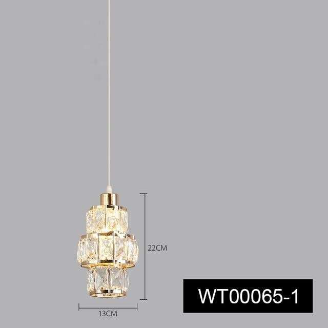 Nordic LED Pendant Lights Crystal Gold Hanging Lamp For Dining Table Bar Kitchen Living Room lampada industrial Modern Light