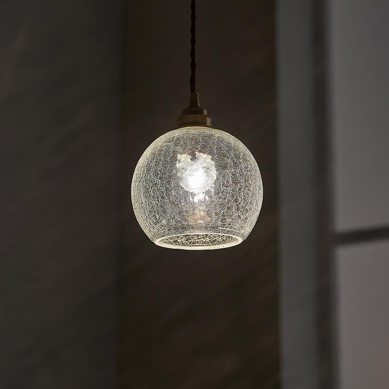 Dining Hall Lamp Retro Simple Brass Glass Ball Small Chandelier Personality Hotel Bedside Chandelier
