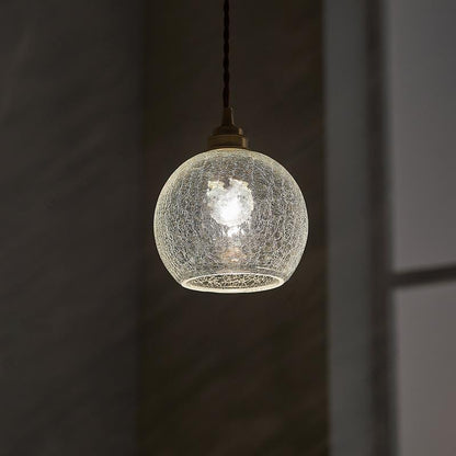 Dining Hall Lamp Retro Simple Brass Glass Ball Small Chandelier Personality Hotel Bedside Chandelier