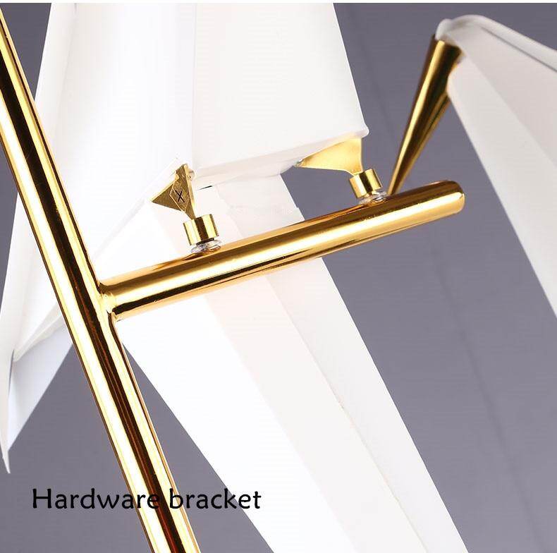 Modern Paper Crane Metal Chandelier For Restaurant Living Room Dining Room Children's Room LED Bird Design Pendant Lamp