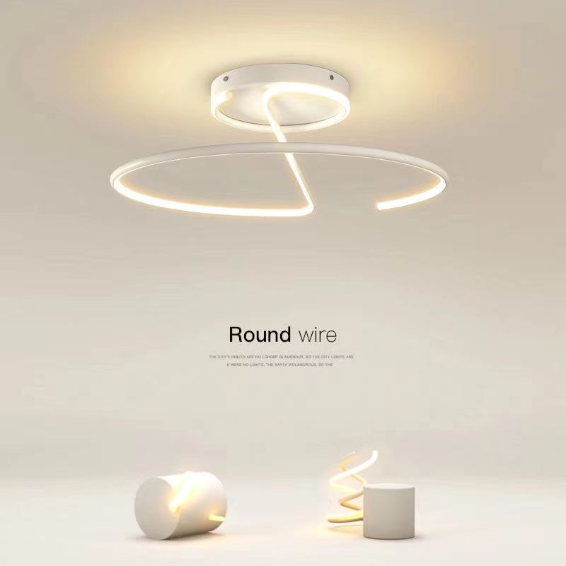 Living Room Lamp LED Chandeliers Indoor Lighting Light Kitchen Lustre Lamps White Chrome Lamp
