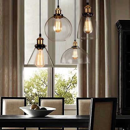 Vintage Pendant Lights Glass Pendant Lamps Loft Industrial Hang Lamp Smoky Grey Lamparas De Techo Colgante Modern Lustre Pendent