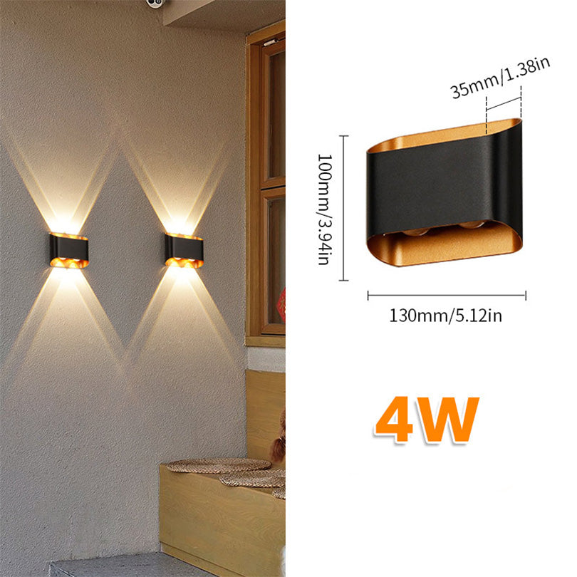 Aluminium LED Wall Lamp Waterproof IP55 Indoor Outdoor Lamp Garden Lights for Living Room Bedroom
