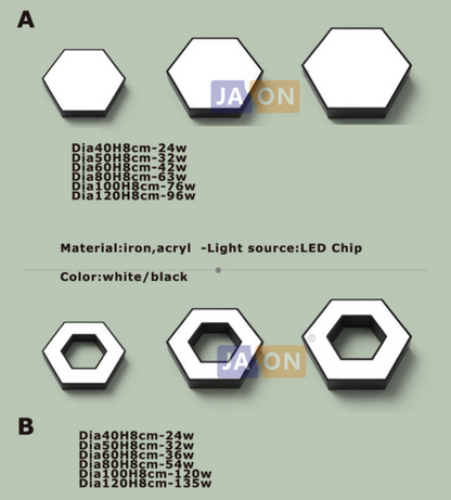 LED Nordic Geometric Iron Acryl DIY Combination LED Lamp.LED Light.Ceiling Lights.LED Ceiling Light.Ceiling Lamp For Foyer Hall
