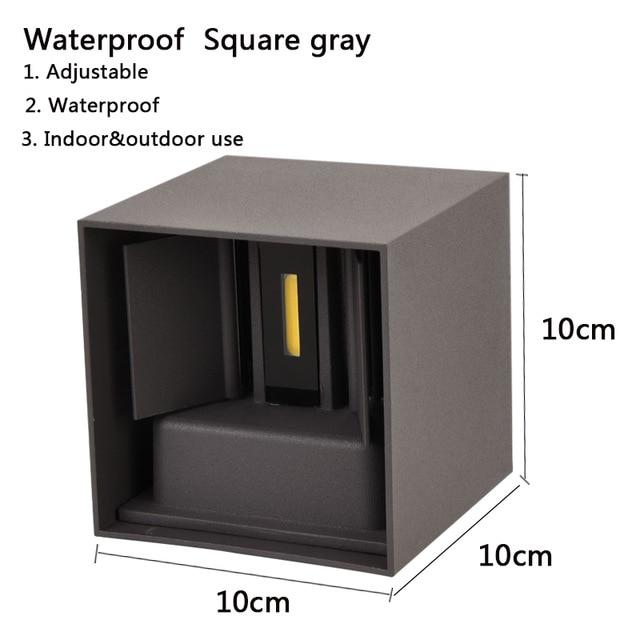 IP65 LED waterproof wall lamps 12W indoor and outdoor adjustable wall light courtyard porch corridor bedroom wall sconce