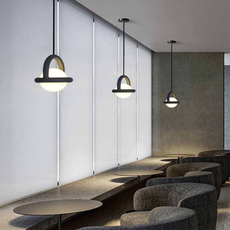 Modern Balloon Pendant light  LED Glass Design Bedside Nordic Chandelier Bedroom Living Dining Room Stairs Home G4 Hanging Lamp