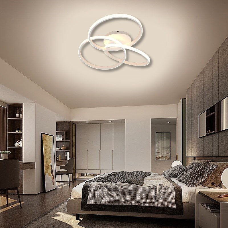 Modern LED Ceiling Light Acrylic Trefoil Dimmable Black White And Gold Indoor Lamp For Living Room Bedroom Dining Room Luminaire