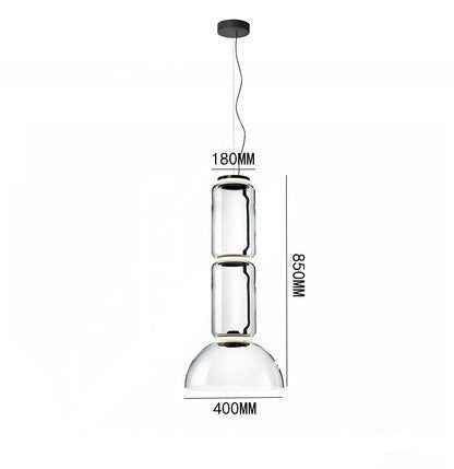 Modern Simple Glass Splicing Time Tunnel Restaurant Empty Chandelier