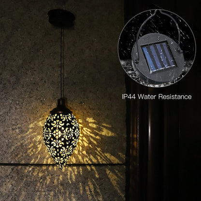 Waterproof solar garden light  LED Lantern Hanging Outdoor solar Lamp Olive Shape Sensitive Sensor Control Solar Powered lamp