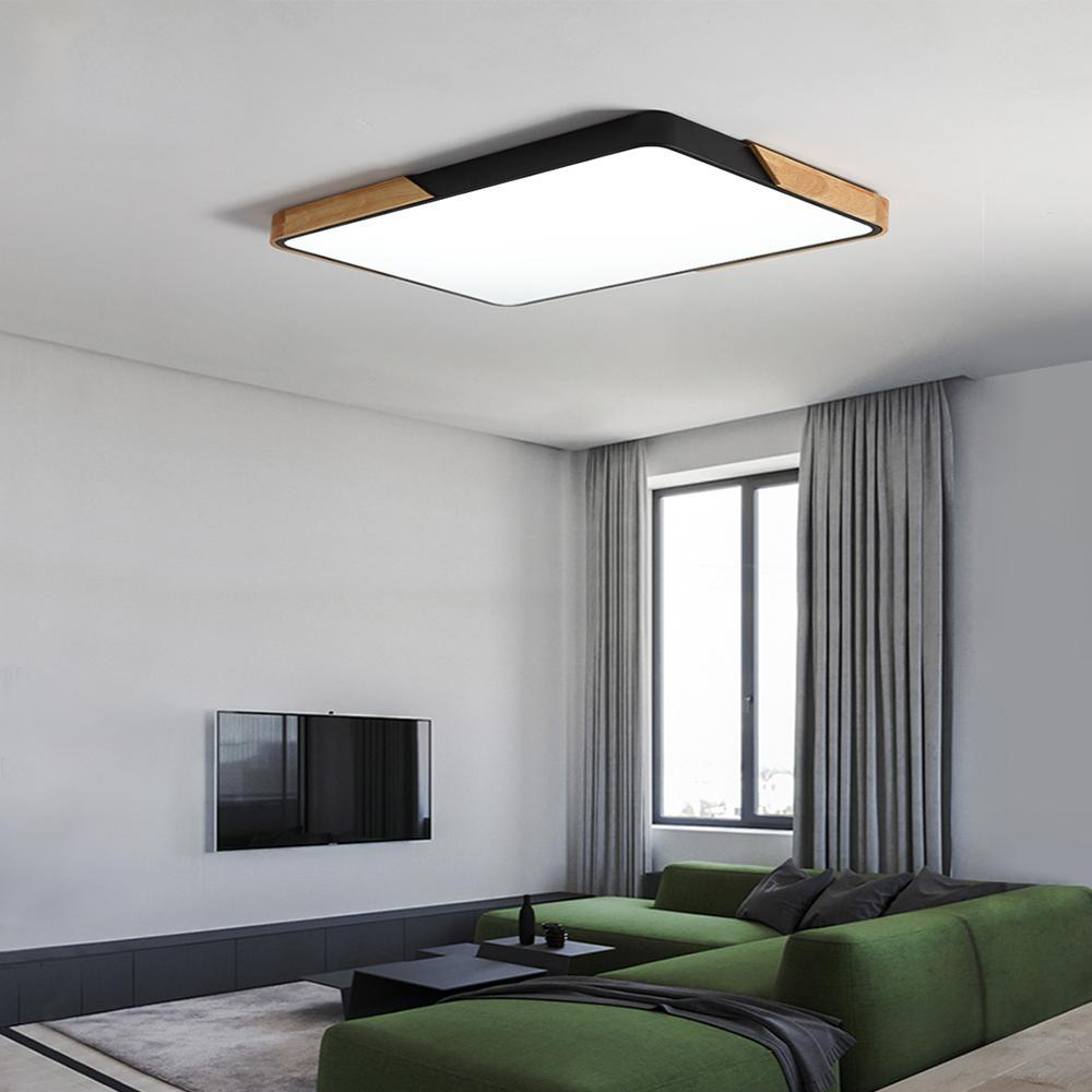 Modern LED Ceiling Light Surface Mount Flush Lamp Indoor Lighting Fixture Living Room Bedroom Kitchen Remote Control Dimmable