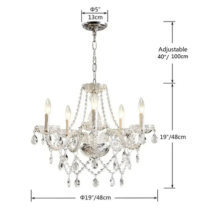 Europe Luxury Chandelier Lights Crystal Chandeliers Decor Loft Living Dining Room Pendant Indoor Lighting