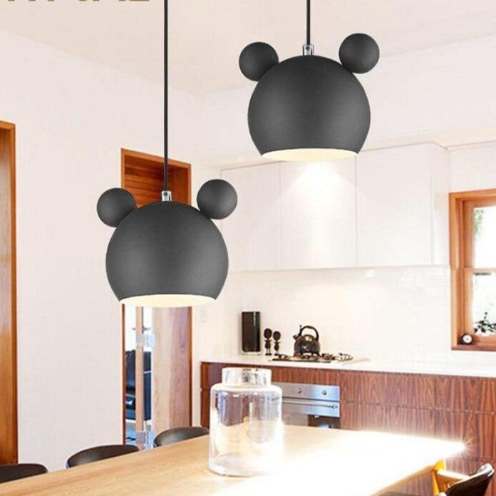 Pendant Lights Nordic Macaron Wrought Iron Personality Cute Lighting Cartoon Corridor Bedroom Children's Bedside Lights