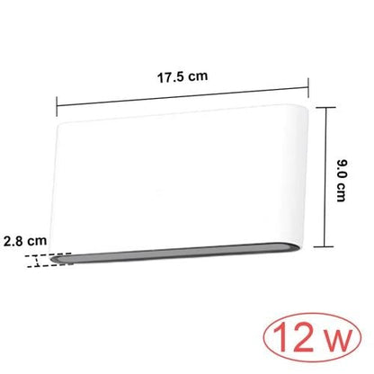 Waterproof Outdoor Wall Lamp 6W 12W LED Source Up And Down Lighting Modern Minimalist Indoor Engineering Porch Garden Light