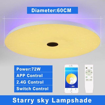 Modern LED Ceiling Lights Dimmable 36W 48W 72W APP Remote Control Bluetooth Music Light Speaker Foyer Bedroom Smart Ceiling Lamp