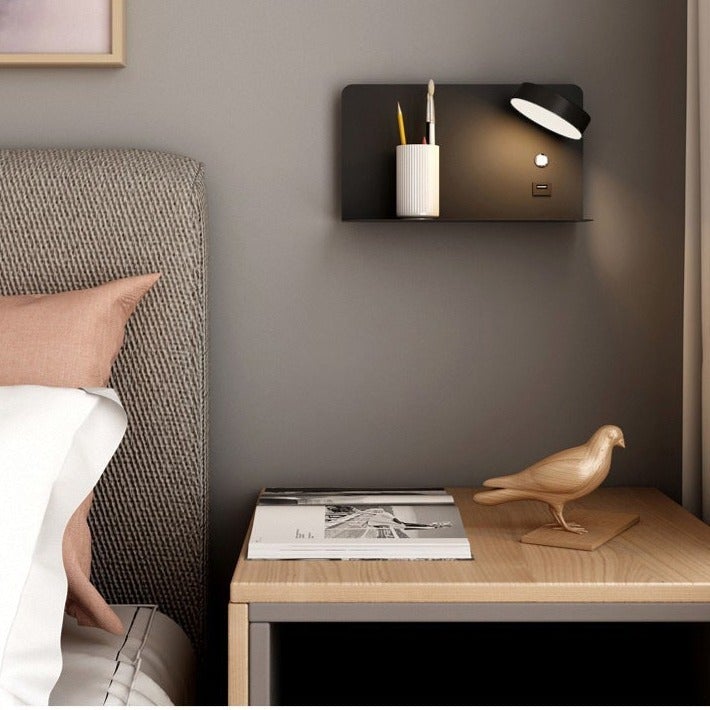 Wall Lamp Bedroom Bedside Lamp Living Room Background Wall Simple Creative Wiring-free LED Strip Usb Mobile Phone Charging