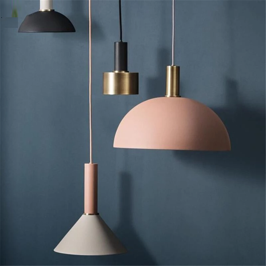 Nordic Colored Loft Iron LED Pendant Lamp Bar Restaurant Pendant Light Bedroom Bedside Lights Decor Lighting Luminaires Fixtures