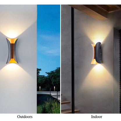 10W LED Wall Light Outdoor Waterproof IP65 Porch Garden Wall Lamp & Indoor Bedroom Bedside Decoration Lighting Lamp Black