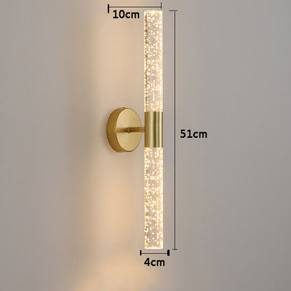 LED Light Modern Wall Light Bedroom Bedside Living Room Wall Lamp Crystal Rod Nordic Aisle Corridor Interior Lighting Fixture