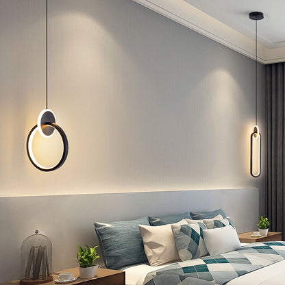 Modern Creative LED Pendant Lamps Wall Hanging Chandelier Bedroom Bedside Lamp Dining Room Decor