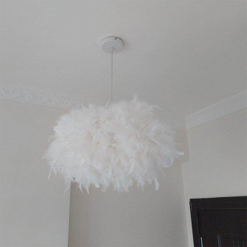 Lamp Living Room Simple Modern Bedroom Feather Pendant Lamp Creative Nordic postmodern Partial Ball Romantic Led Pendant Lights