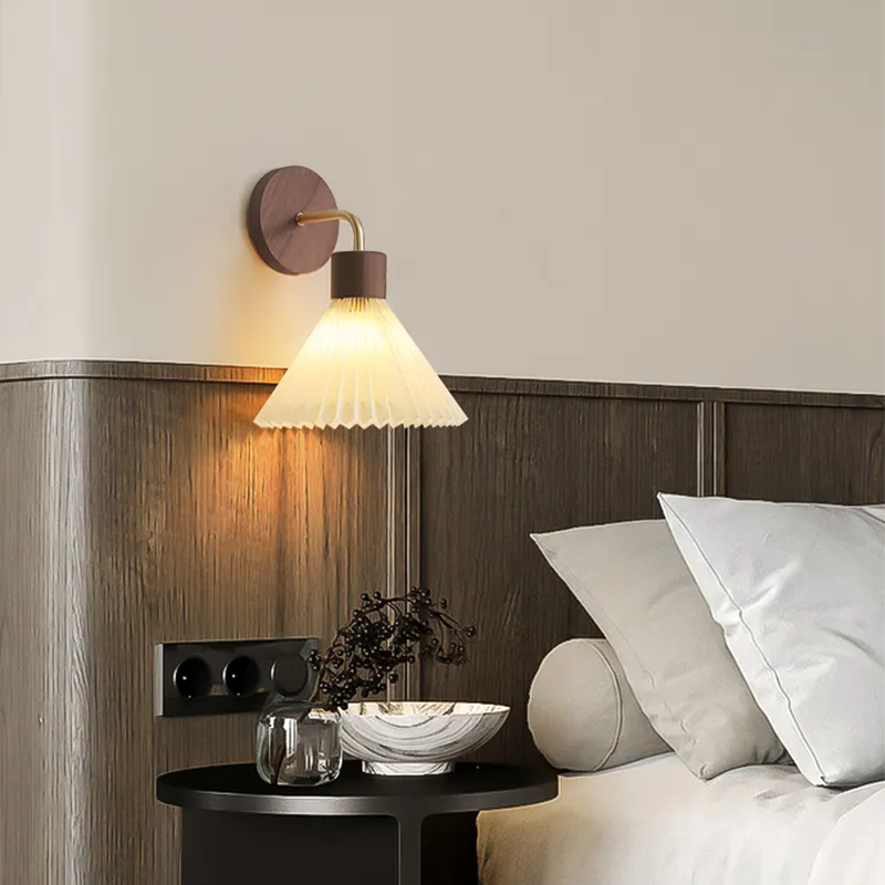 Nordic LED Wall Lamp Modern Wood Wall Light Indoor Lighting Room Decor Sconces For Bedside Bedroom Living Room E27 Bulb