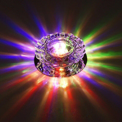 Modern LED Chip Crystal Aisle Lamp Solid Stainless Steel Base Surface Mounted Ceiling Lamp For Living Room Corridor