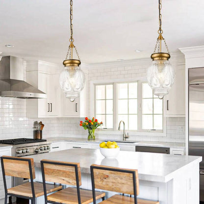 Farmhouse Glass Pendant Lights for Kitchen Island Modern Hanging Chandelier Ceiling Lam