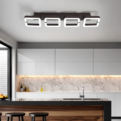 Acrylic Ceiling Lamp Modern For Living Room Bedroom Fixture Chandelier Dimming Home Lighting Luminarias Coffee Color