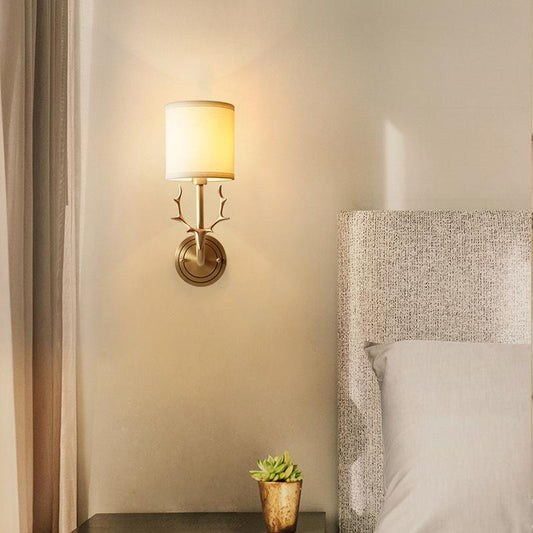 All-copper Cabinet Antler Corridor Bedroom Copper Wall Lamp