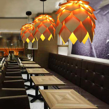 Modern Pendant Lights Pinecone Kitchen Lamp LED Loft Lighting Vintage Wood Lamp