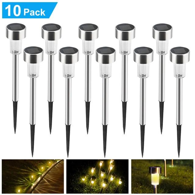 10pcs/5pcs Led Solar Garden Light Outdoor Decoration Pathway Waterproof LED Solar Powered Lawn Light Street Landscape Yard Lamp