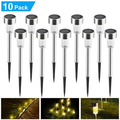 10pcs/5pcs Led Solar Garden Light Outdoor Decoration Pathway Waterproof LED Solar Powered Lawn Light Street Landscape Yard Lamp