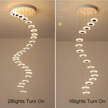 Modern LED Chandelier Living Room Pendant Lamp Bedroom Fixtures Stairs Suspended Lights Restaurant HangingC Lighting Luminaire