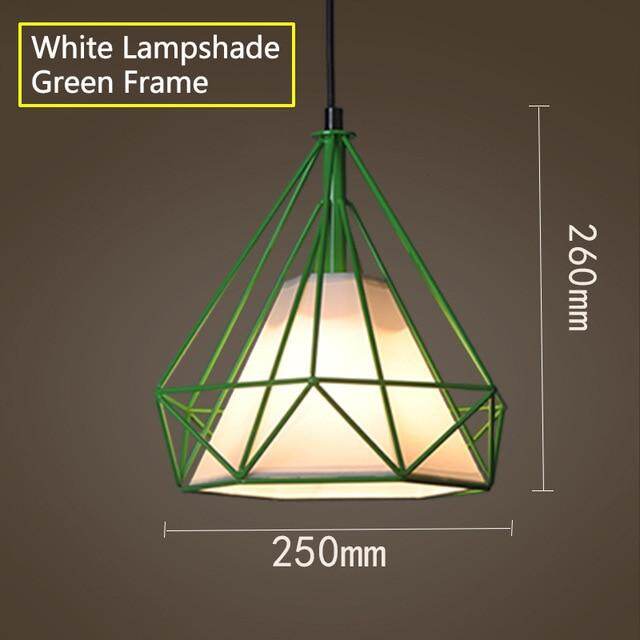 Modern Black Birdcage Pendant Light Iron Minimalist Retro Scandinavian Loft Pyramid Pendant Lamp Metal Cage With E27 ZDD0001