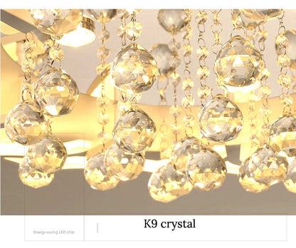 White Acrylic Modern Chandelier Lights For Living Room Bedroom Remote Control Led Indoor Lamp Home Dimmable Lighting Fixtures De