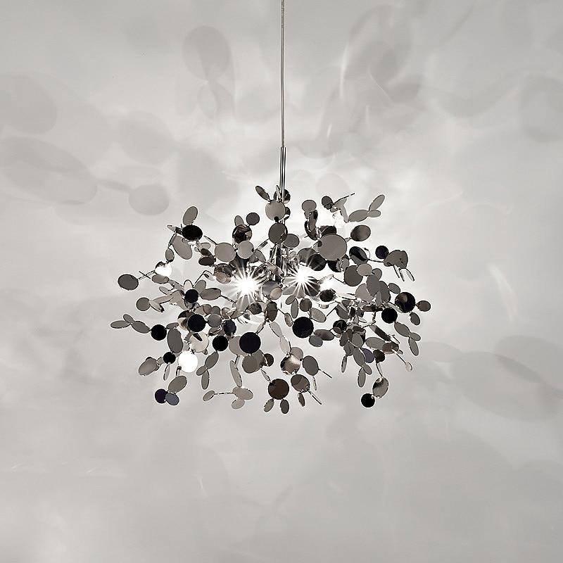 Postmodern Individual G9 Leaf Pendant Light Industrial Lamp Metal Hanging Lights LOFT Suspension Luminaire